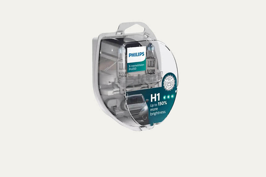 Philips Lyspæresett 12V H1 X-Treme Vision +150%