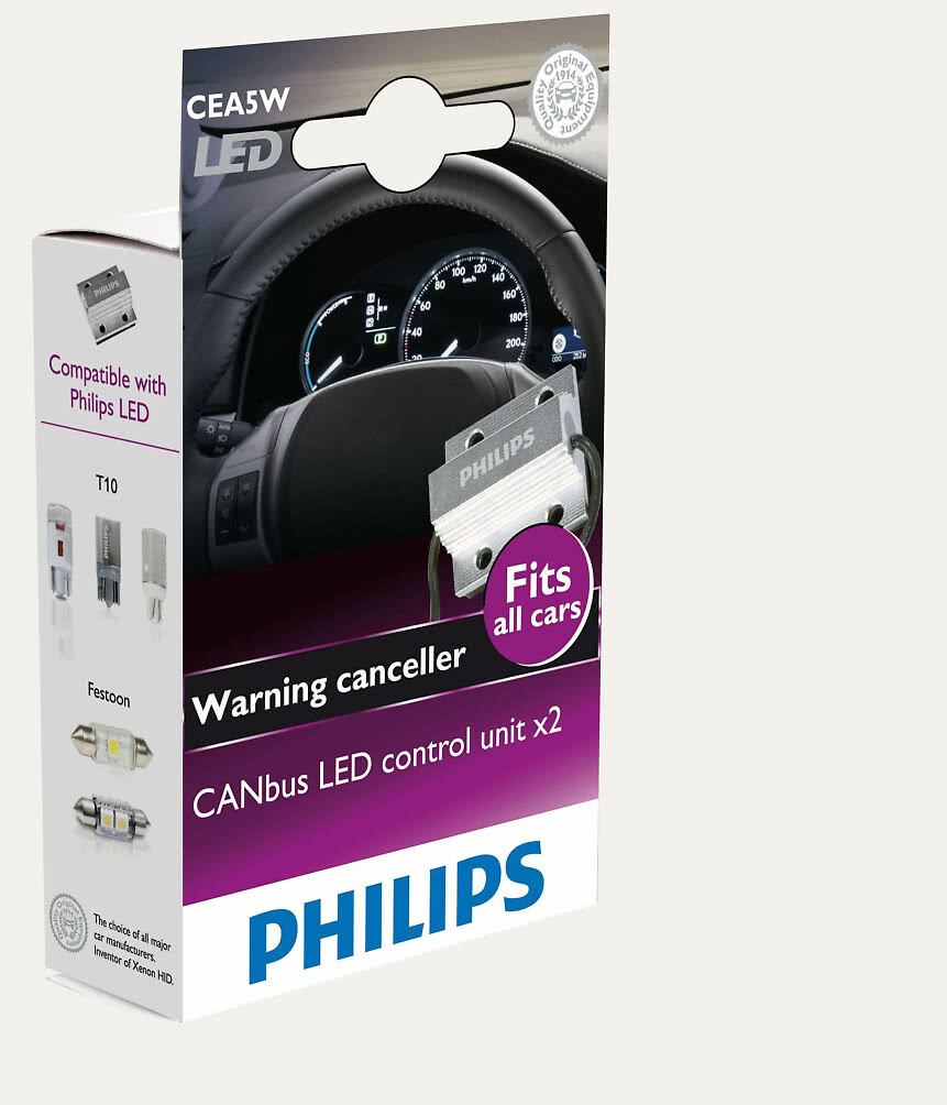 Philips Canbus Adapter. 12V 5W 2Pk. For Biler Med Canbus System
