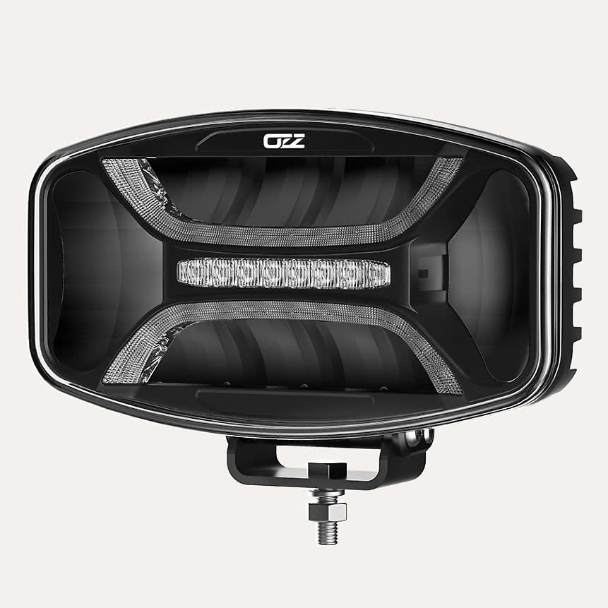 OZZ X01 P LED fjernlys oval 245 mm sort