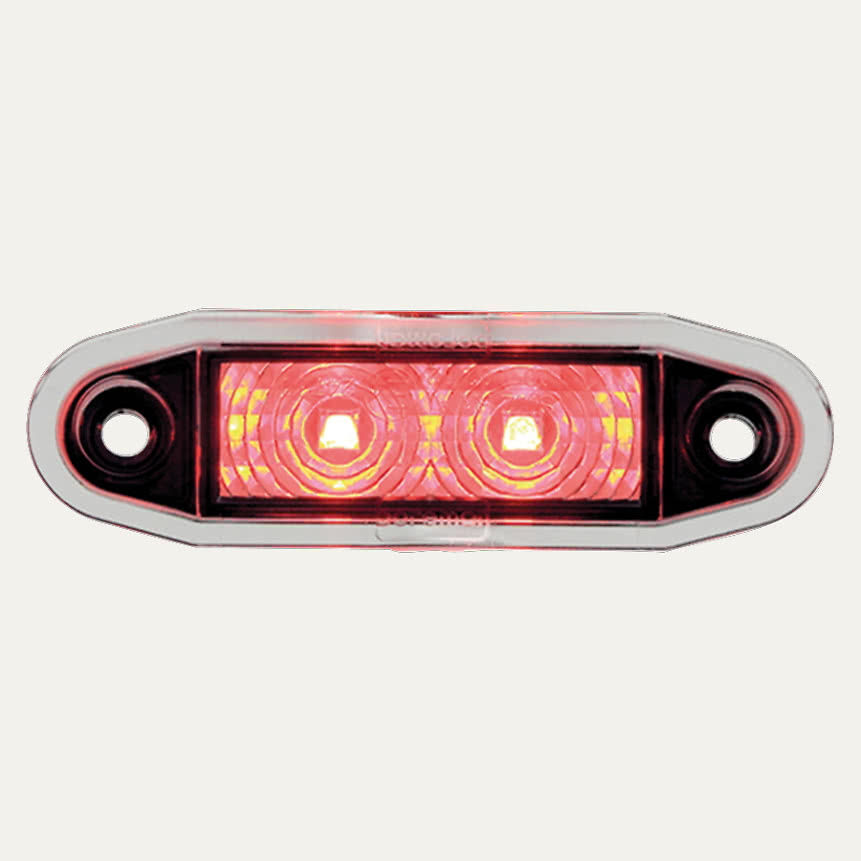 Äärivalo BOREMAN EASY FIT LED 77mm upotettava punainen