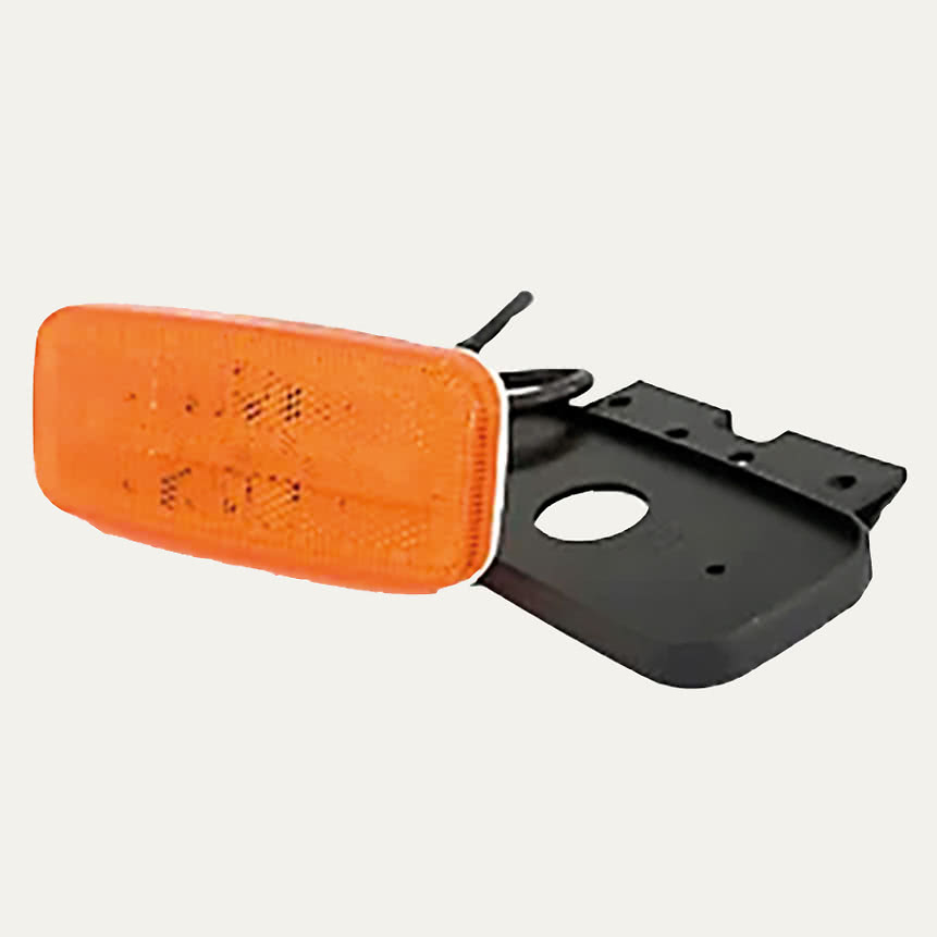 Äärivalo BRIODLIGHTS LED 123mm keltainen suuntavilkulla ja kannakkeella