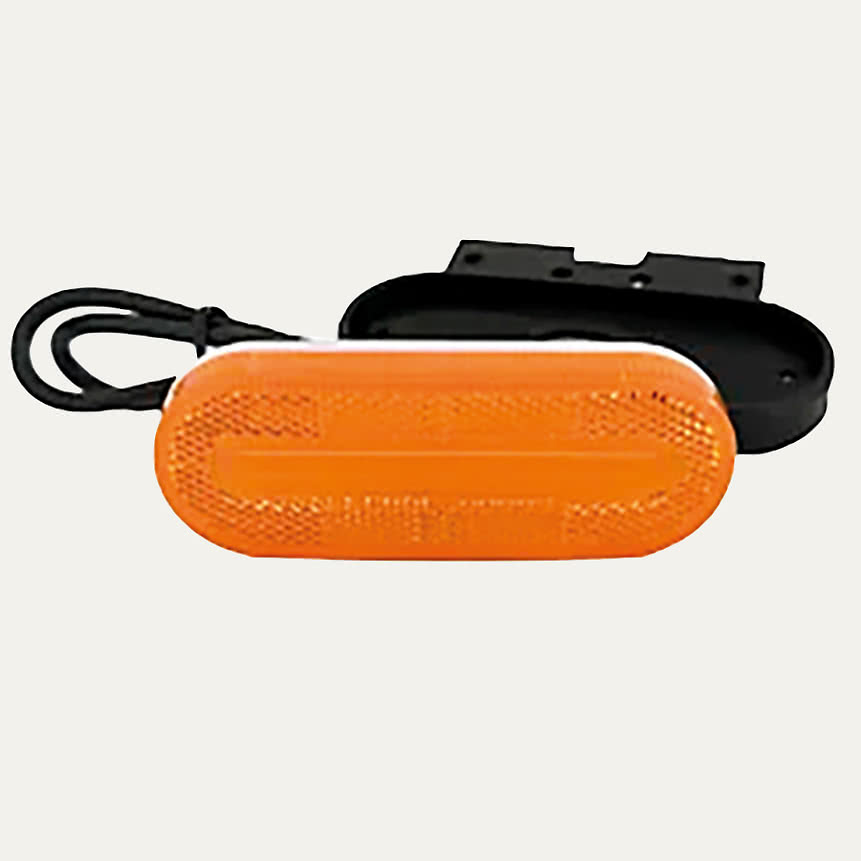 Äärivalo BRIODLIGHTS LED 126mm keltainen suuntavilkulla ja kulmakiinnikkeellä