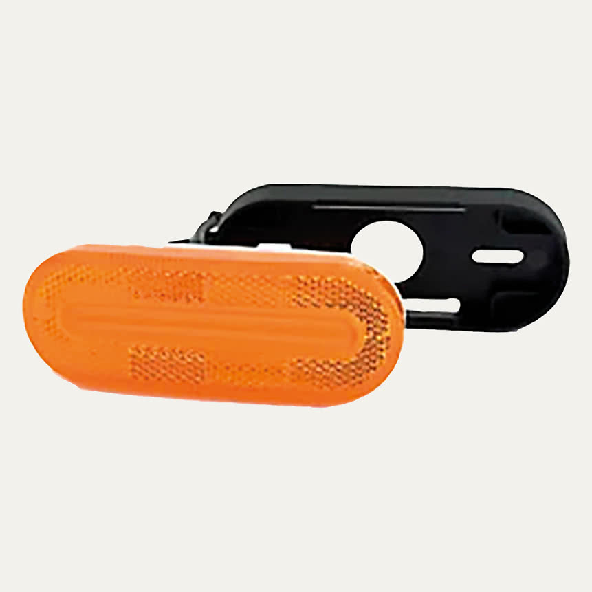 Äärivalo BRIODLIGHTS LED 126mm keltainen suuntavilkulla ja kannakkeella