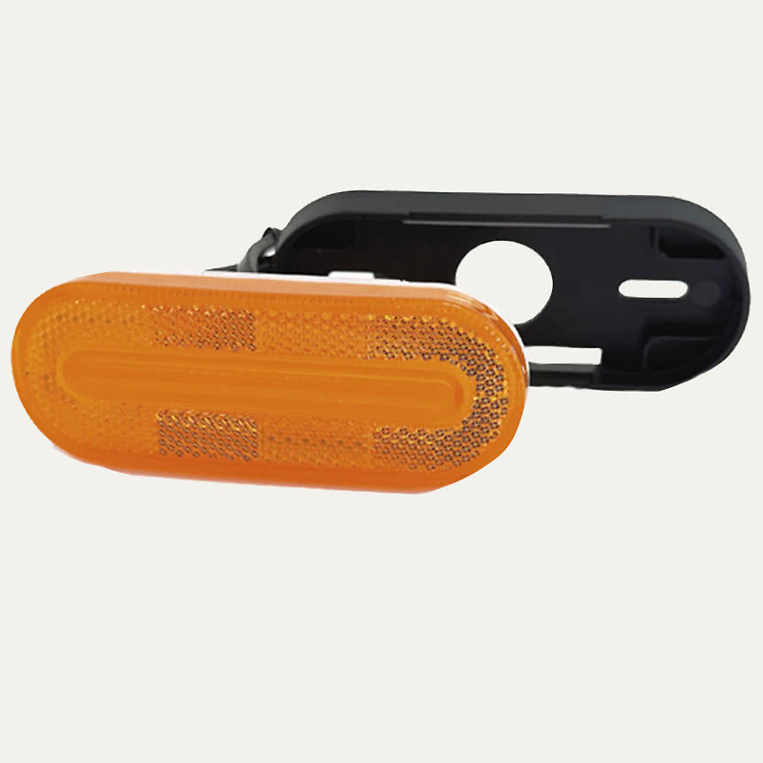 Äärivalo BRIODLIGHTS LED 126mm ADR keltainen suuntavilkulla ja kannakkeella
