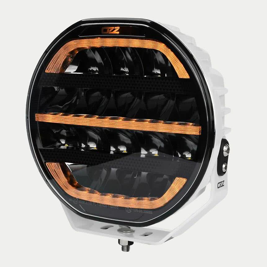 OZZ XR2 P7" LED fjernlys med parklys hvit