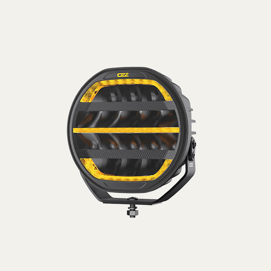 OZZ XR3 P9” 65 LED-lisävalo varoitusvalolla musta